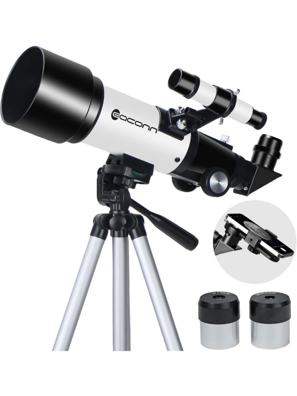 70mm Aperture Travel Telescope for Kids & Adults - Beginner-Friendly, Moon